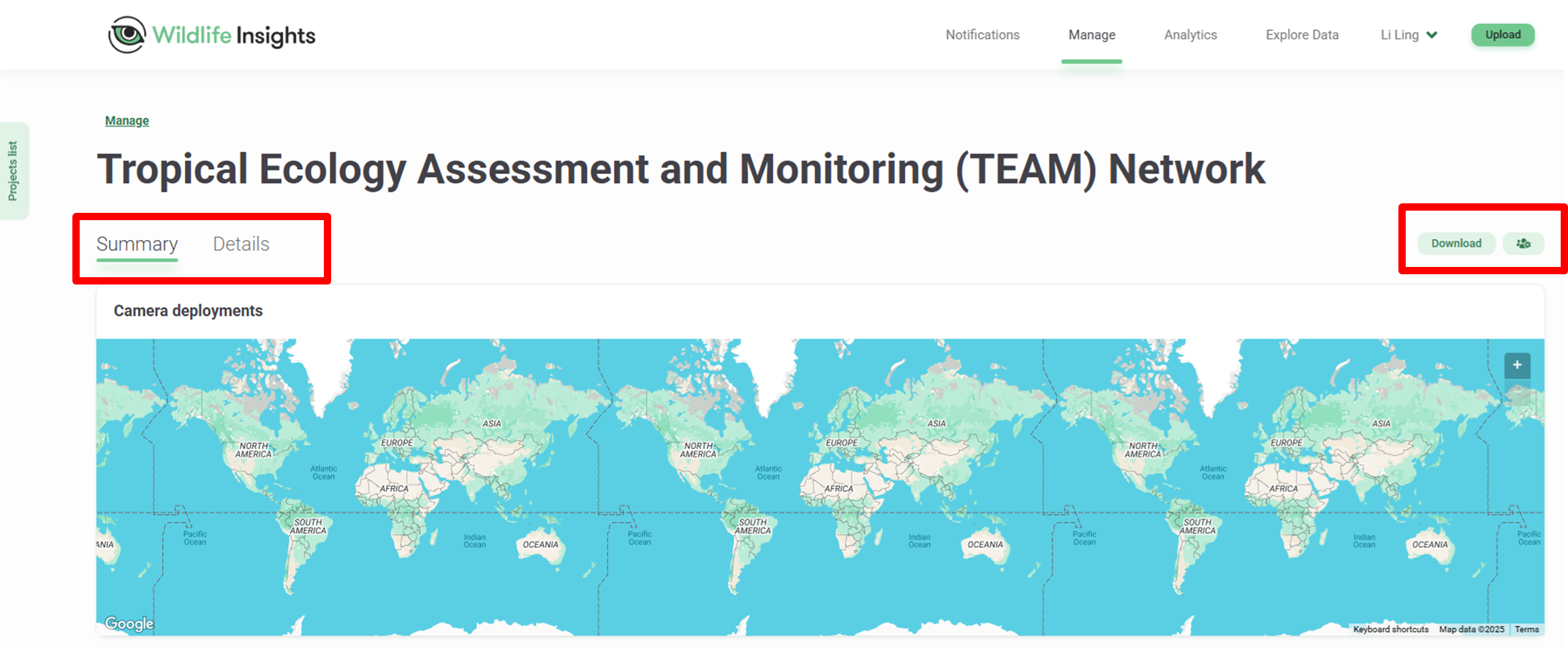 Navigate an initaitive Screenshot of an Initiative workspace
